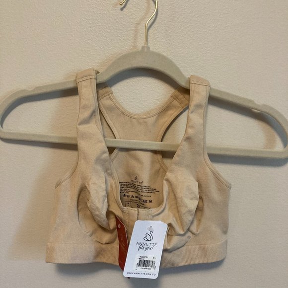 Annette Seamless Bra Size M-L Color Beige Non-Wire Canelle Style Razorback NWT - Picture 1 of 8